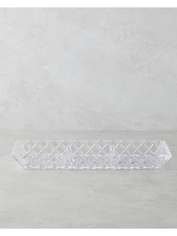 English Home Crux Cam Sunumluk 39,5x15x4 Cm Şeffaf