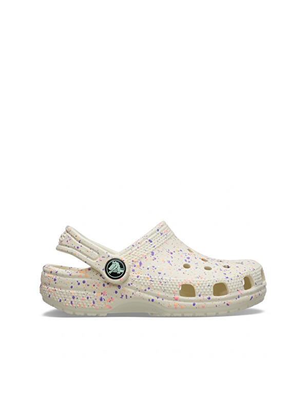 Crocs Classic Glow Paint Splatter Clog Çocuk Bej Terlik