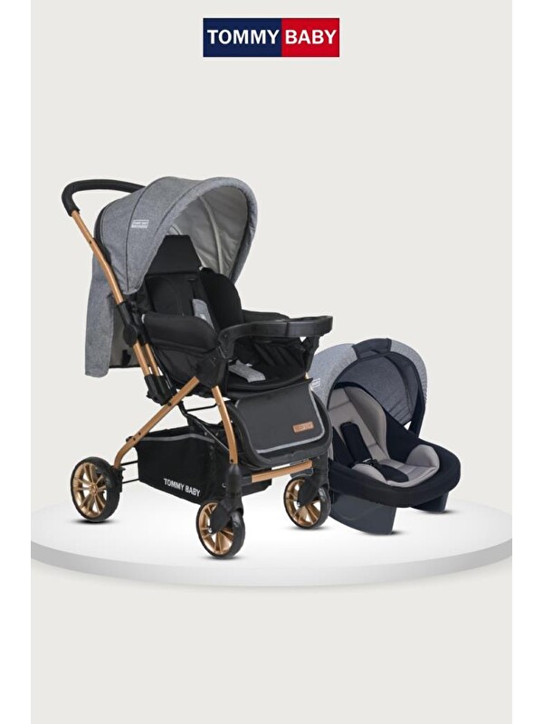 TOMMYBABY TB-980 Gold Travel Çift Yön (Seyahat) Sistem Bebek Arabası Puset