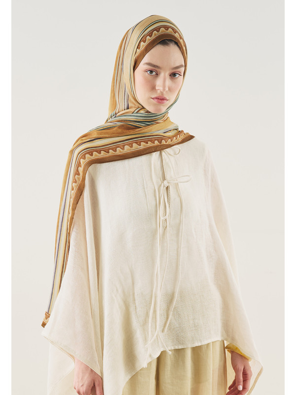 Fresh Scarfs Line Harmony Desen Soft Viskon Şal Toprak
