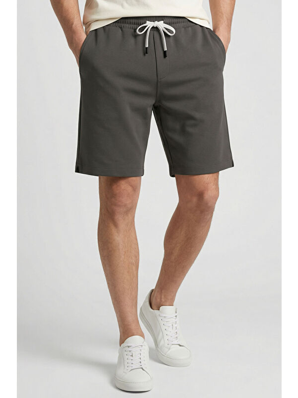 Tommylife Haki Standart Fit Basic Arka Cepli Erkek Şort - 88314