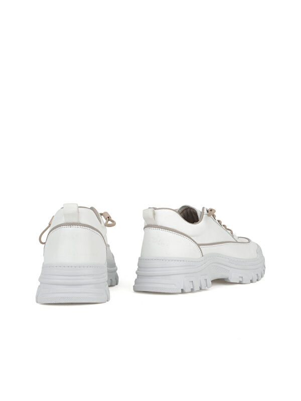 Kadın Hakiki Deri Ayakkabı 153387Z200 Beyaz - Görsel 4