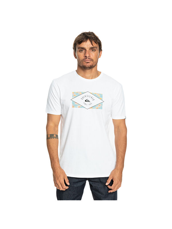 Quiksilver Planetpositive Erkek Bej Tişört