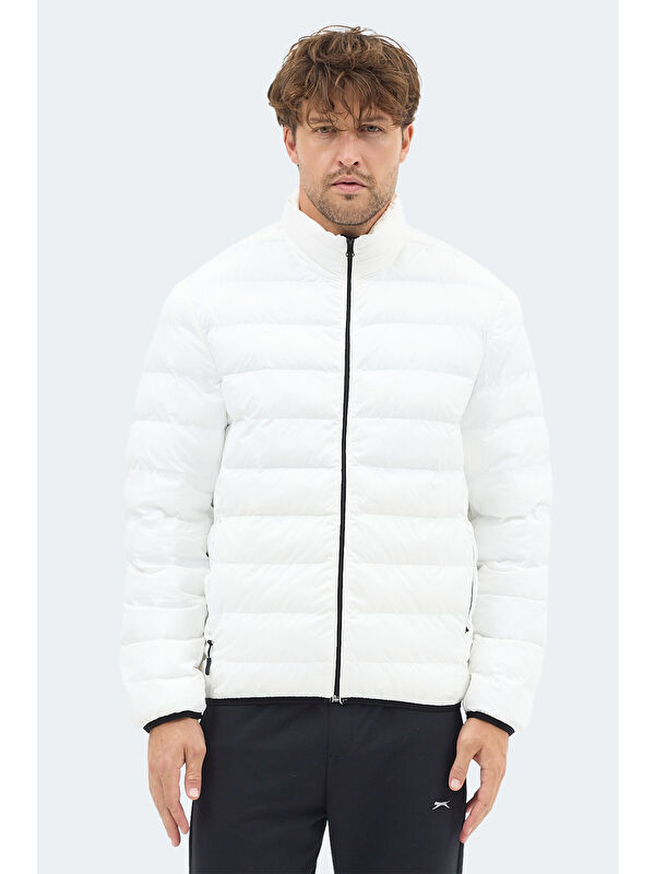 SLAZENGER BRAUM Erkek Şişme Ekru Mont & Kaban