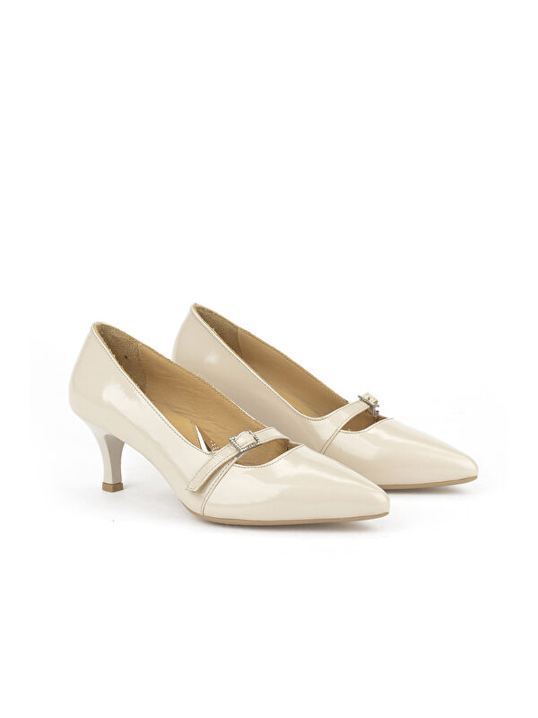 Kadın Hakiki Deri Ayakkabı 1531050Z26105007K Bej - Görsel 3