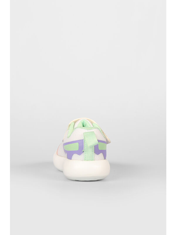 Melodic Işıklı Kız Okul Öncesi Beyaz/Lila Sneaker - Görsel 5