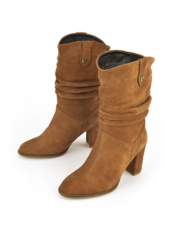 Kadın Hakiki Deri Çizme 1531050Z25100670K Taba - Görsel 6