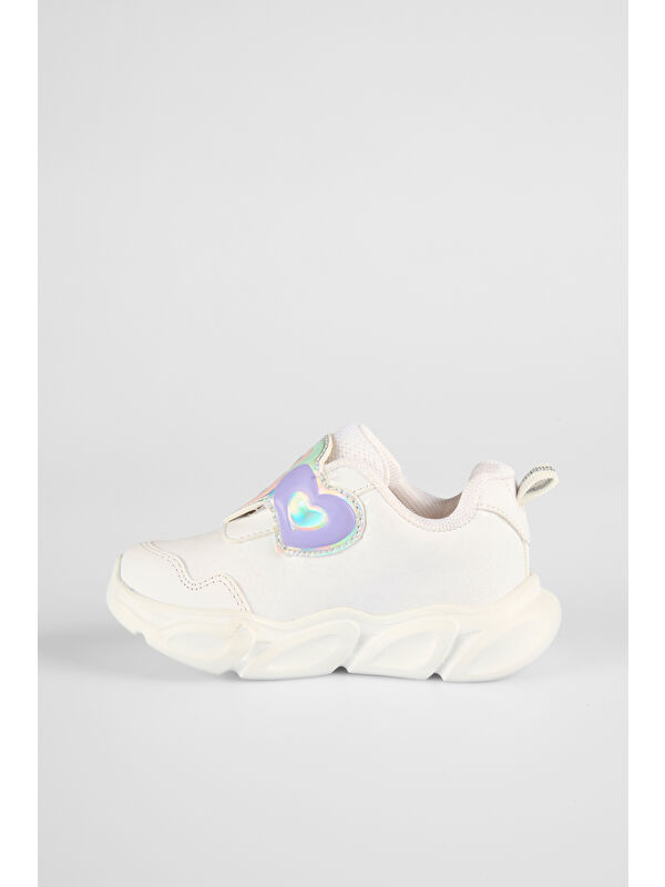 Lovely Işıklı Kız Bebek Beyaz Spor Ayakkabı - Görsel 3