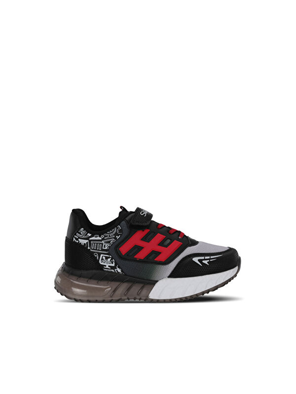 SLAZENGER ENZO F Unisex Çocuk Siyah / Kırmızı Günlük Spor Ayakkabısı