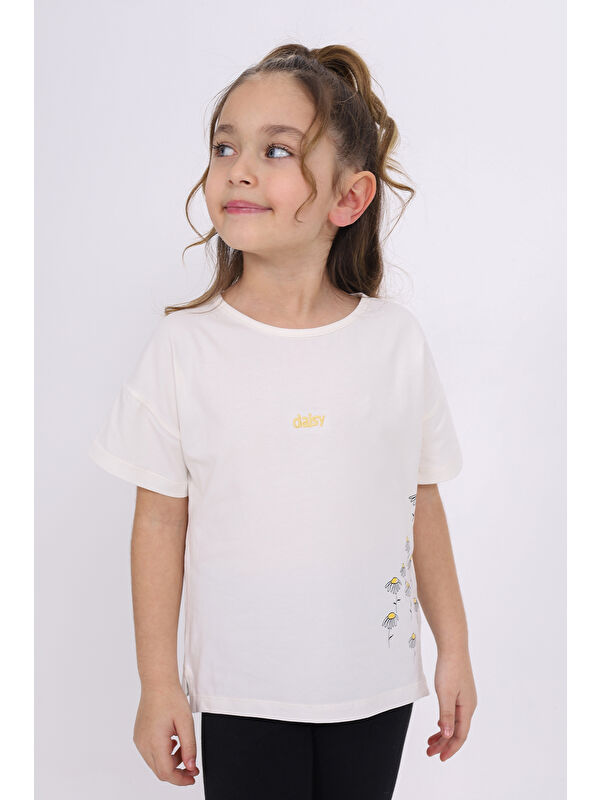 Toontoykids Kız Çocuk Nakışlı Tişört