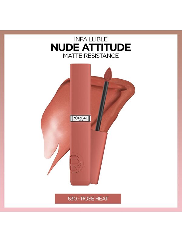 L'Oreal Paris İnfaillible Matte Resistance Likit Mat Ruj - 630 Rose Heat