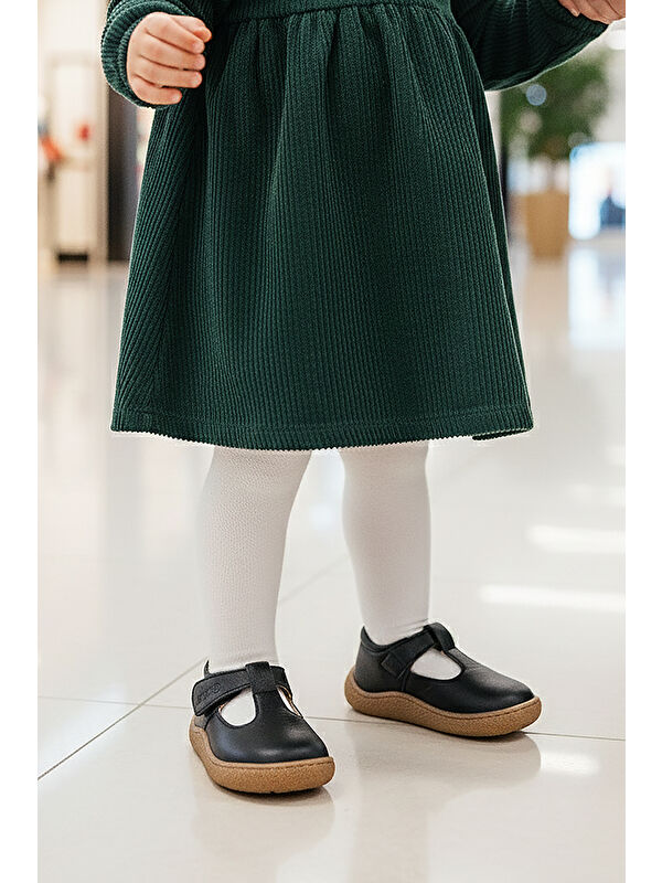 Kiko Kids Beyaz Kiko Kids Lija %100 Deri Günlük Kız Bebek Babet Ayakkabı