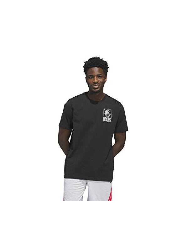 Adidas Key City Wrld T Erkek Basketbol Tişörtü KC9255 Siyah