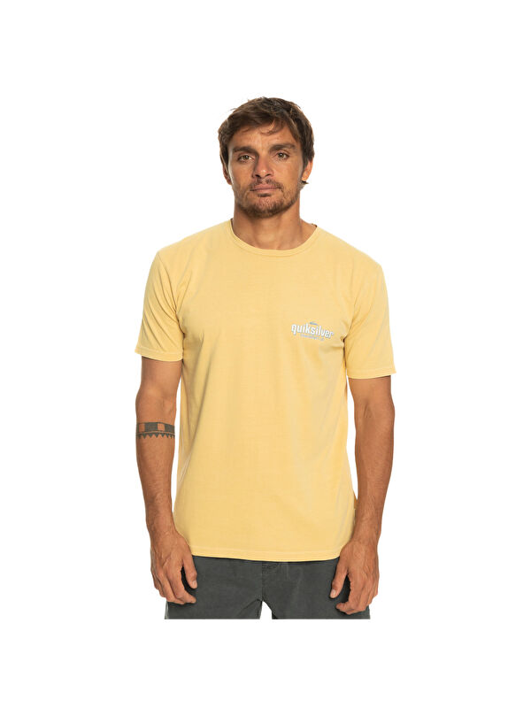 Quiksilver Betweenthelines Erkek Sarı Tişört