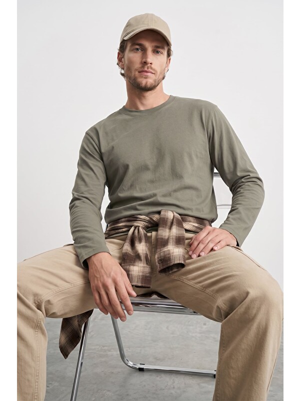 Fullamoda Basic Bisiklet Yaka Sweatshirt