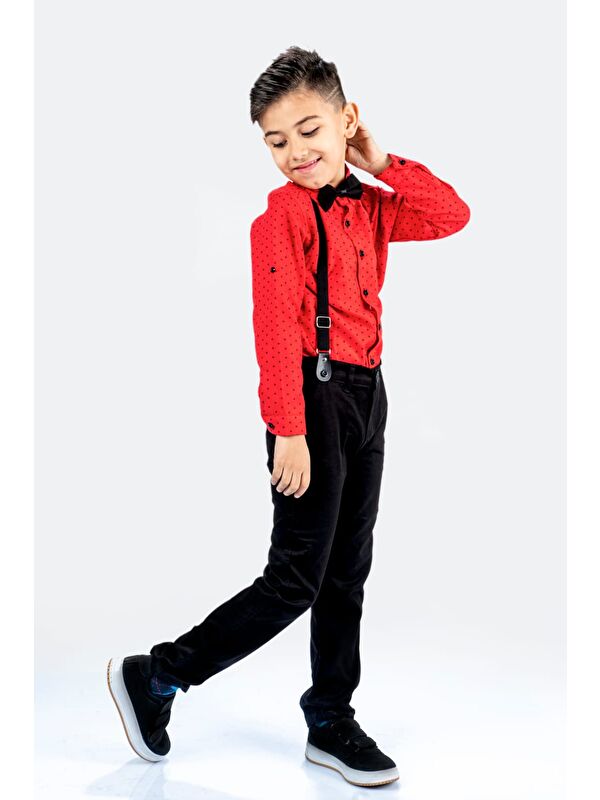 Mnk Baby & Kids Baskılı Oxford Erkek Çocuk Takım MNK0479