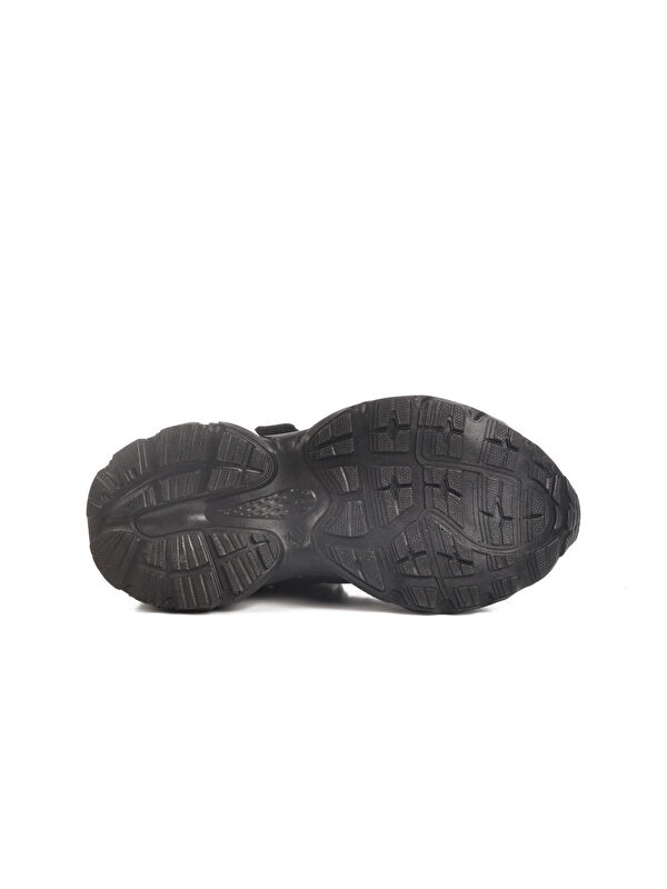 Siyah Turuncu Cırtlı Fileli Unisex Çocuk Spor Ayakkabı 1500 F - Görsel 6