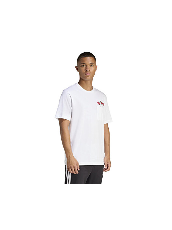 Adidas M Nov Dart T Erkek Günlük Tişört JZ5041 Beyaz