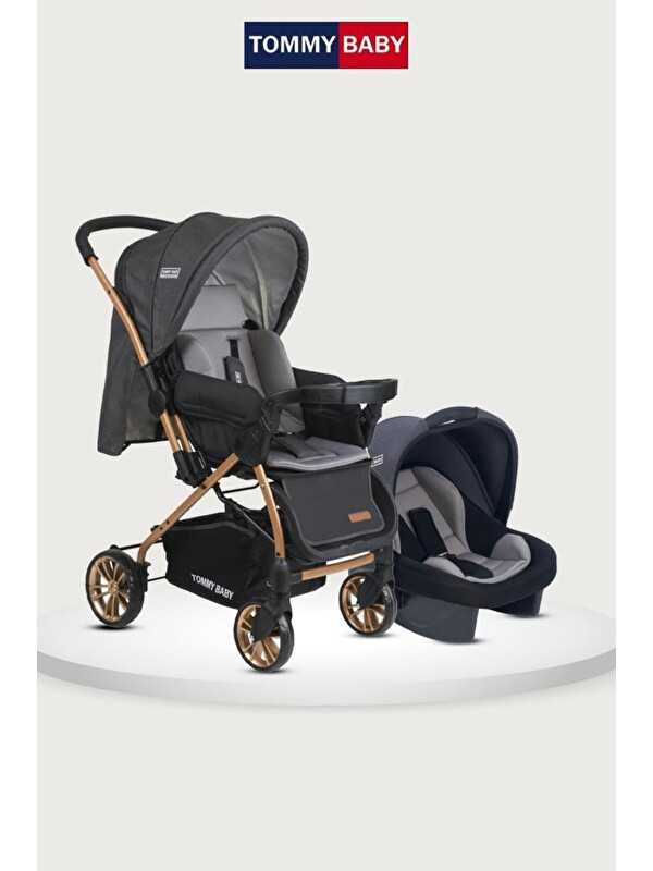 TOMMYBABY TB-980 Gold Travel Çift Yön (Seyahat) Sistem Bebek Arabası Puset