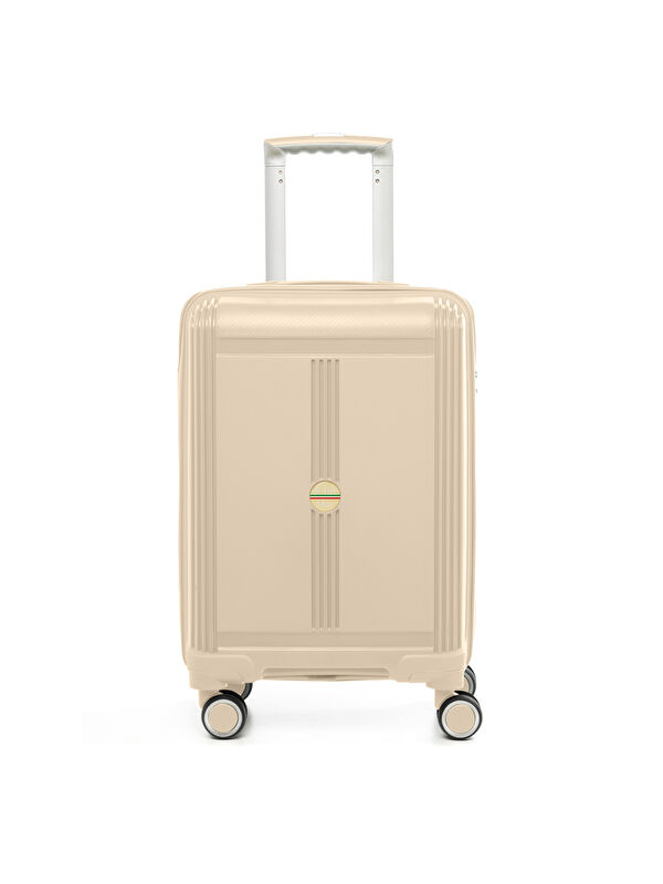 John May Unisex JMY8101.12 PP Silikon Valiz Küçük Boy 57x35x25cm Krem