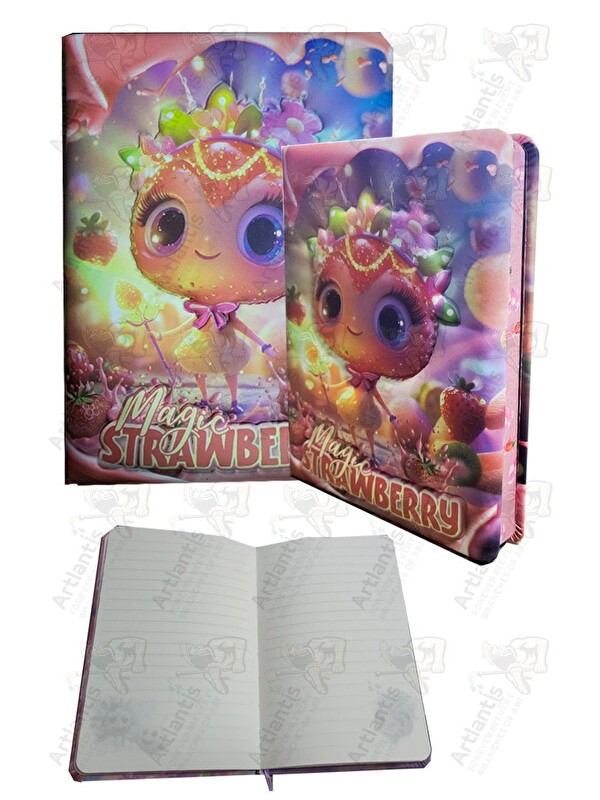 Artlantis Kokulu Not Defteri 1 Adet Puffy Cute 13x18cm 96 Yaprak Çizgili Pofuduk Defter Kız Hediye Defter