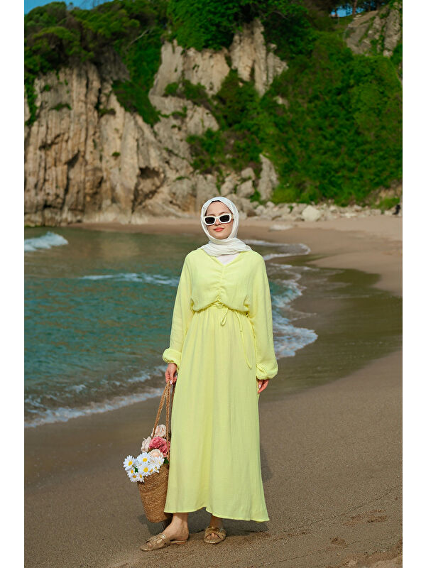 Locco Moda Kadın Olivia Elbise Sarı