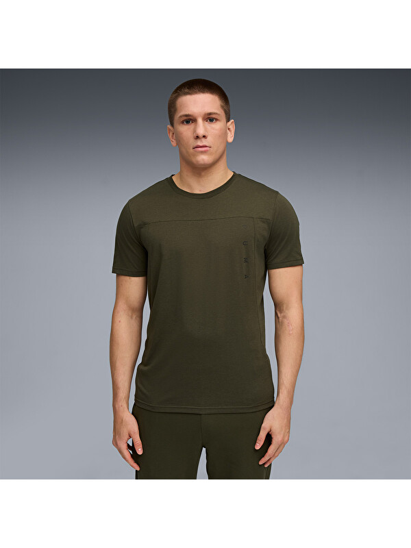 Puma Tad Tech Triblend Erkek Haki Tişört