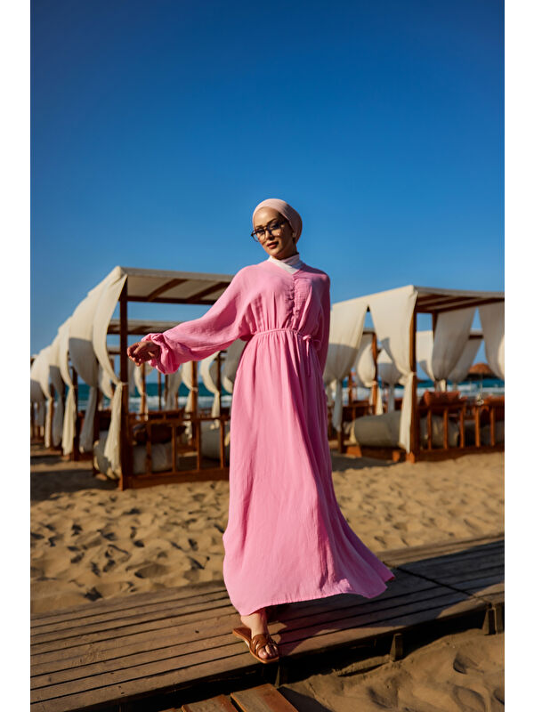 Locco Moda Kadın Olivia Elbise Fuşya