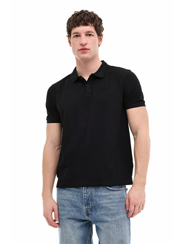 Lumberjack MB CT953 POLO T-SH 6FX Siyah Erkek Kısa Kol Tişört