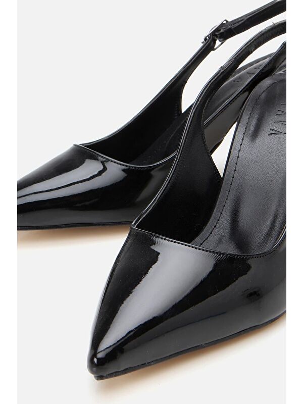 Kadın Siyah Ayarlanabilir Tokalı Stiletto - Görsel 7