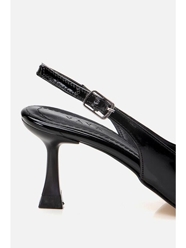 Kadın Siyah Ayarlanabilir Tokalı Stiletto - Görsel 8