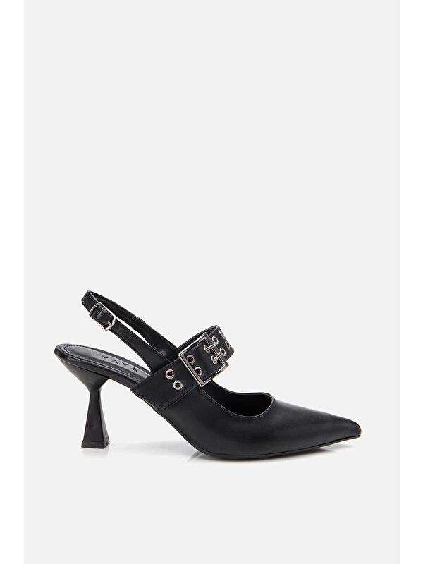 Kadın Siyah Kemerli Stiletto - Görsel 4