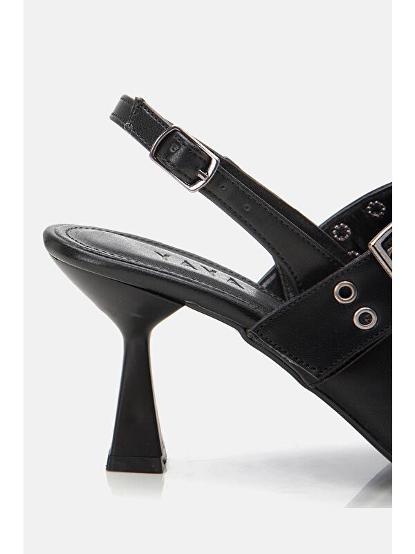 Kadın Siyah Kemerli Stiletto - Görsel 7