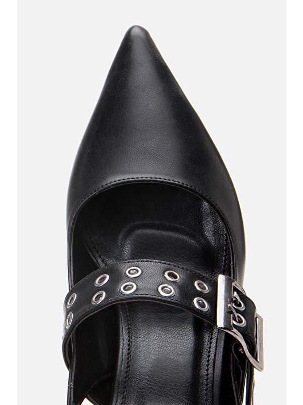 Kadın Siyah Kemerli Stiletto - Görsel 8