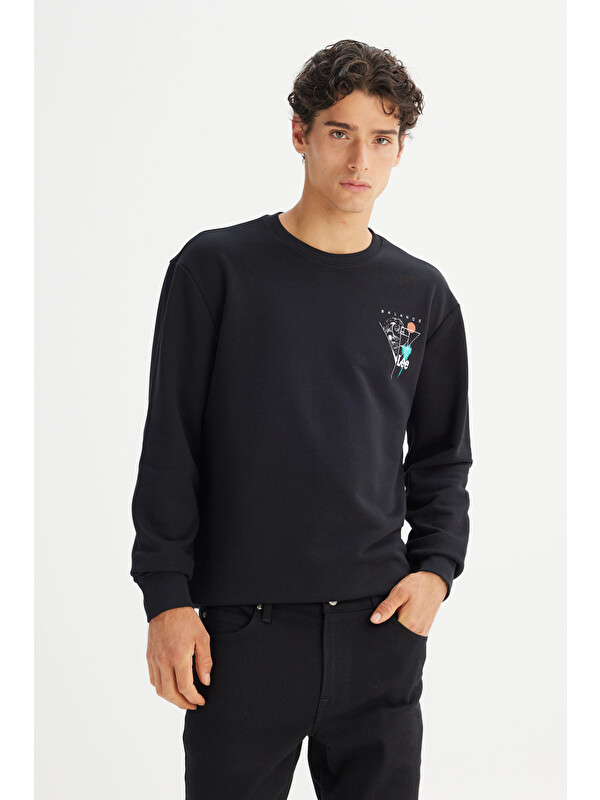 Lee Pamuklu Regular Fit Bisiklet Yaka Sweatshirt