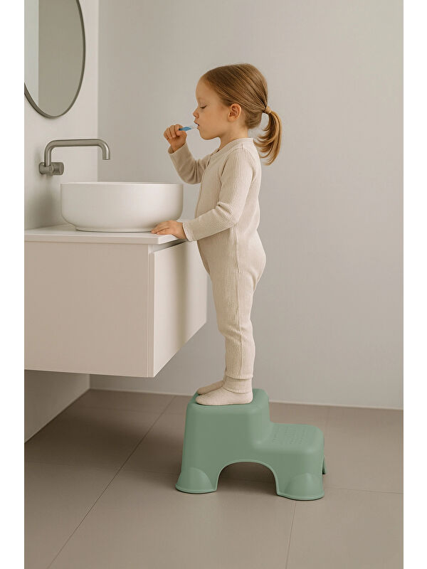 Babyjem Kaydırmaz Bebek Katlı Basamağı Soft Yeşil