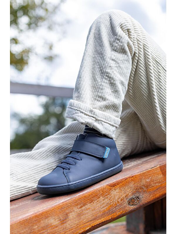 Smart Walker High Top Süper Mat Lacivert Barefoot Çocuk Bot - Görsel 6