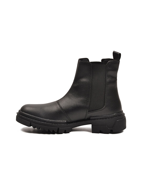 Siyah İçi Polarlı Kaymaz Soğuğa Dirençli Erkek Chelsea Bot 748 M - Görsel 5