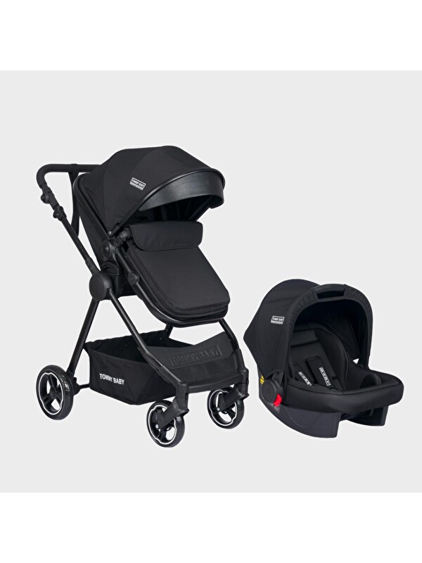 TOMMYBABY Handy Black New Travel (Seyahat) Sistem Bebek Arabası
