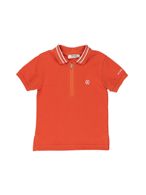Panço Erkek Bebek Oranj Polo Yaka Tişört