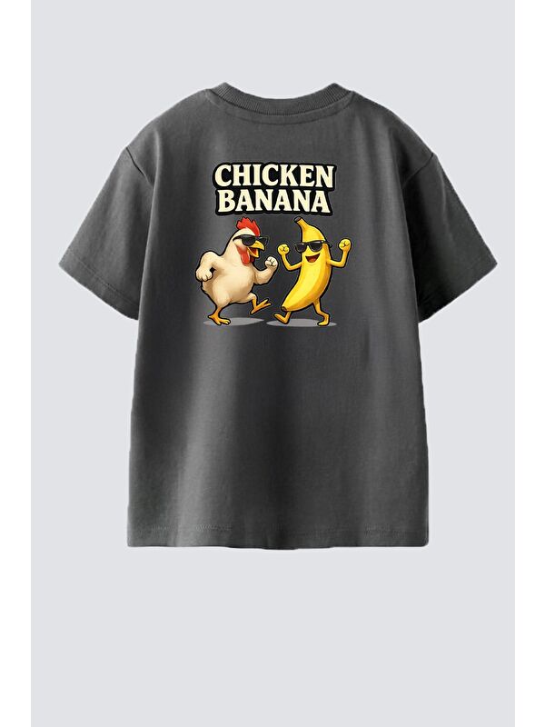Monila Erkek Çocuk Pamuklu Bisiklet Yaka Sırtı Baskılı T-Shirt