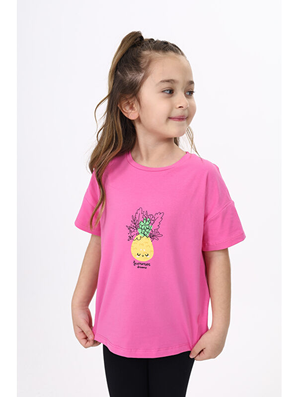 Toontoykids Kız Çocuk Baskılı Tişört