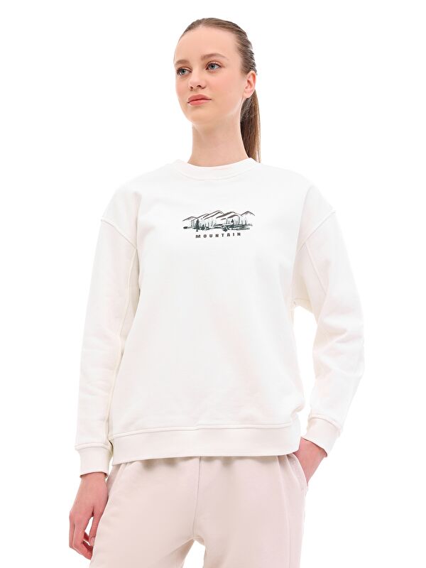 Lumberjack WL 16PIKO 5PR Ekru Kadın Sweatshirt