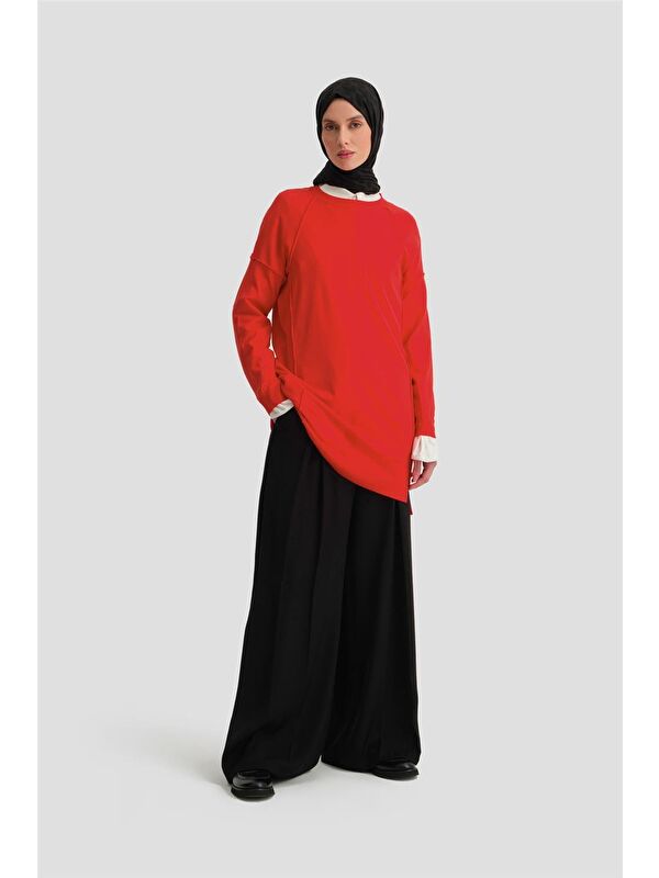 ARMİNE Triko Tunik 24Kd2002 Kırmızı