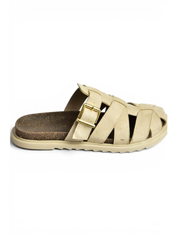 Fox Shoes Bej Kadın Terlik Y596549502
