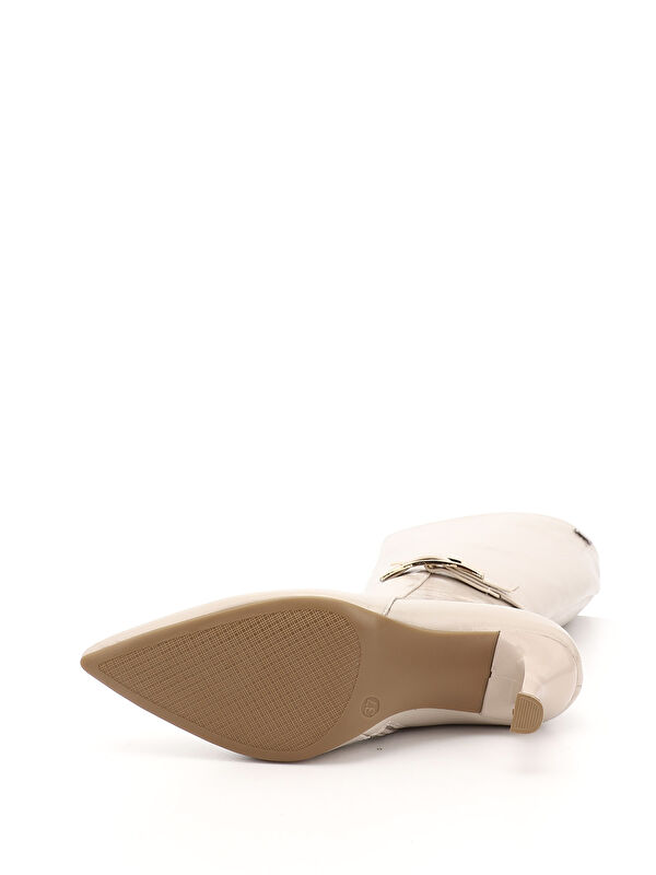 Kadın TEN Fermuarlı Sivri Burunlu İnce Topuklu Çizme - Görsel 5