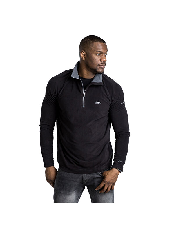 Trespass Blackford - Microfleece At100 Erkek Siyah Polar
