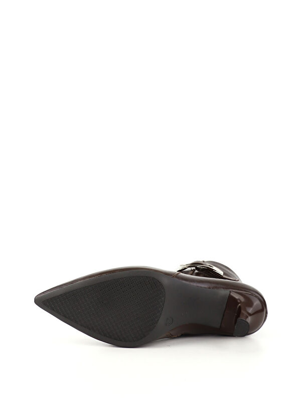 Kadın ÇİKOLATA KAHVE Fermuarlı İnce Topuklu Bot - Görsel 5