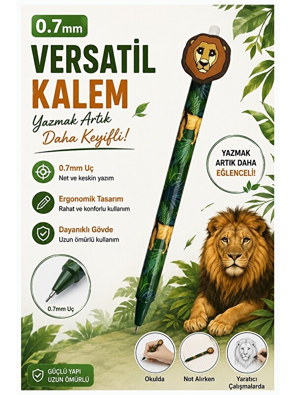 Artlantis Uçlu Kalem 0.7 mm 1 Adet Fixpoint 4734 0.7mm Uçlu Versatil Mekanik Uçlu Kurşun Kalem Hayvan Figürlü