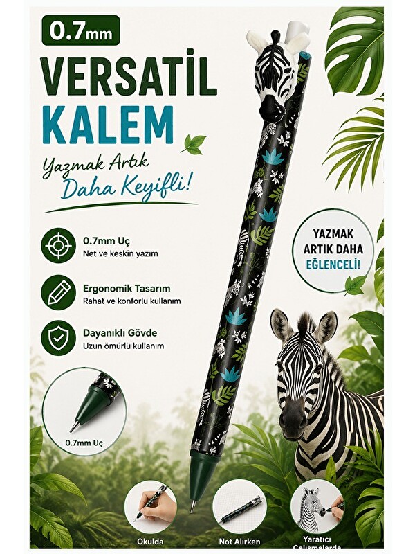 Artlantis Uçlu Kalem 0.7 mm 1 Adet Fixpoint 4734 0.7mm Uçlu Versatil Mekanik Uçlu Kurşun Kalem Hayvan Figürlü